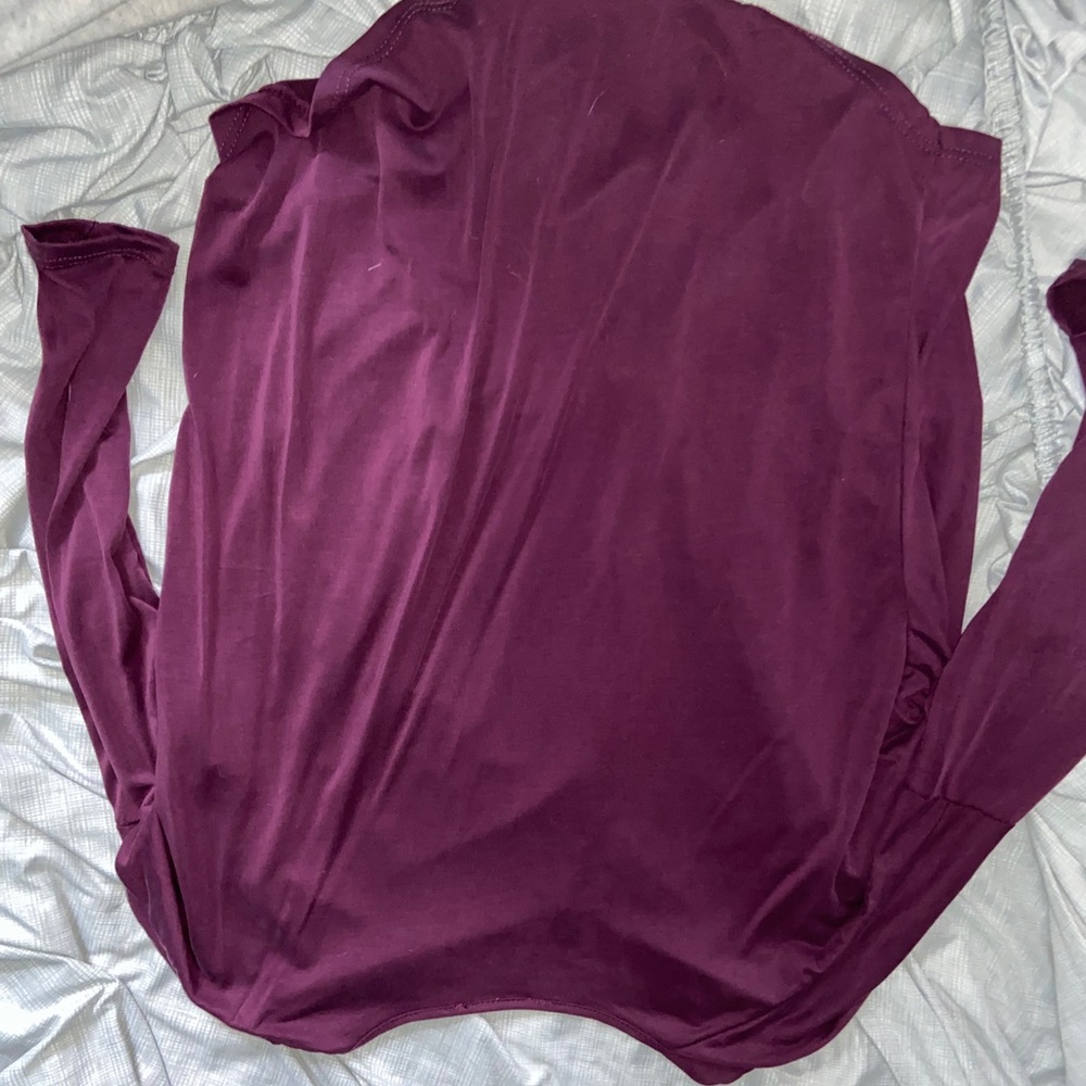 Front tie purple top